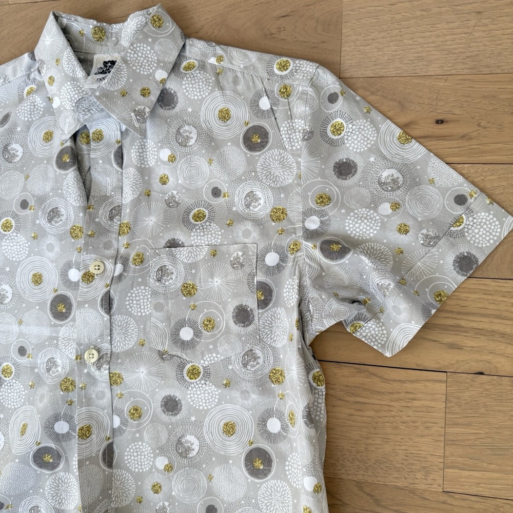 Kennington California Short‎ Sleeve Planet/Space Shirt Men Medium $68